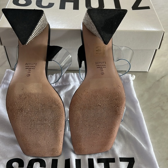 SCHUTZ Ariellen style slide sandals, size 7. - Picture 4 of 9